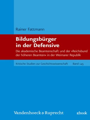cover image of Bildungsbürger in der Defensive